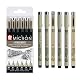 Fineliner Sakura Pigma Micron Set mit 6 schwarzen Stiften