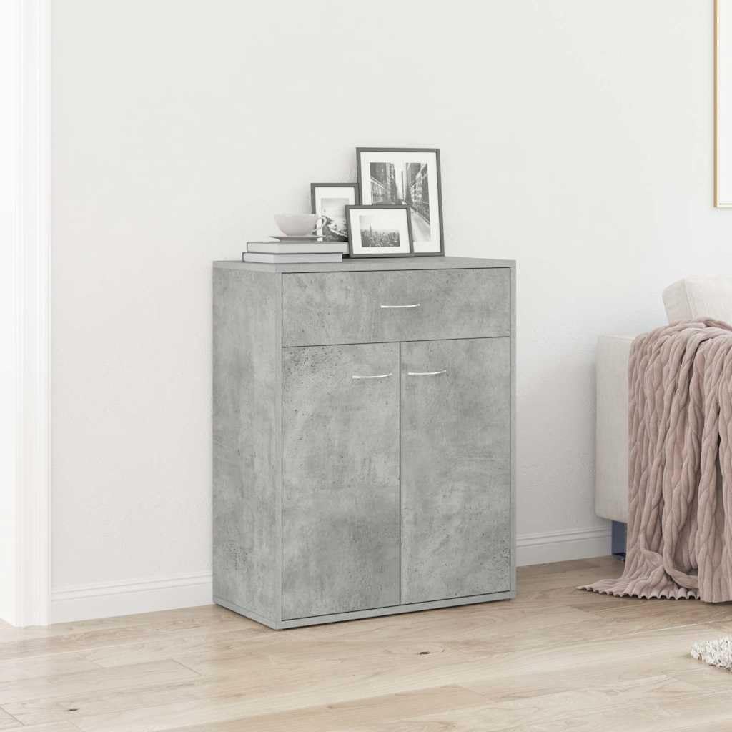 Credenza Grigio Cemento 60x30x75 cm Legno Multistrato