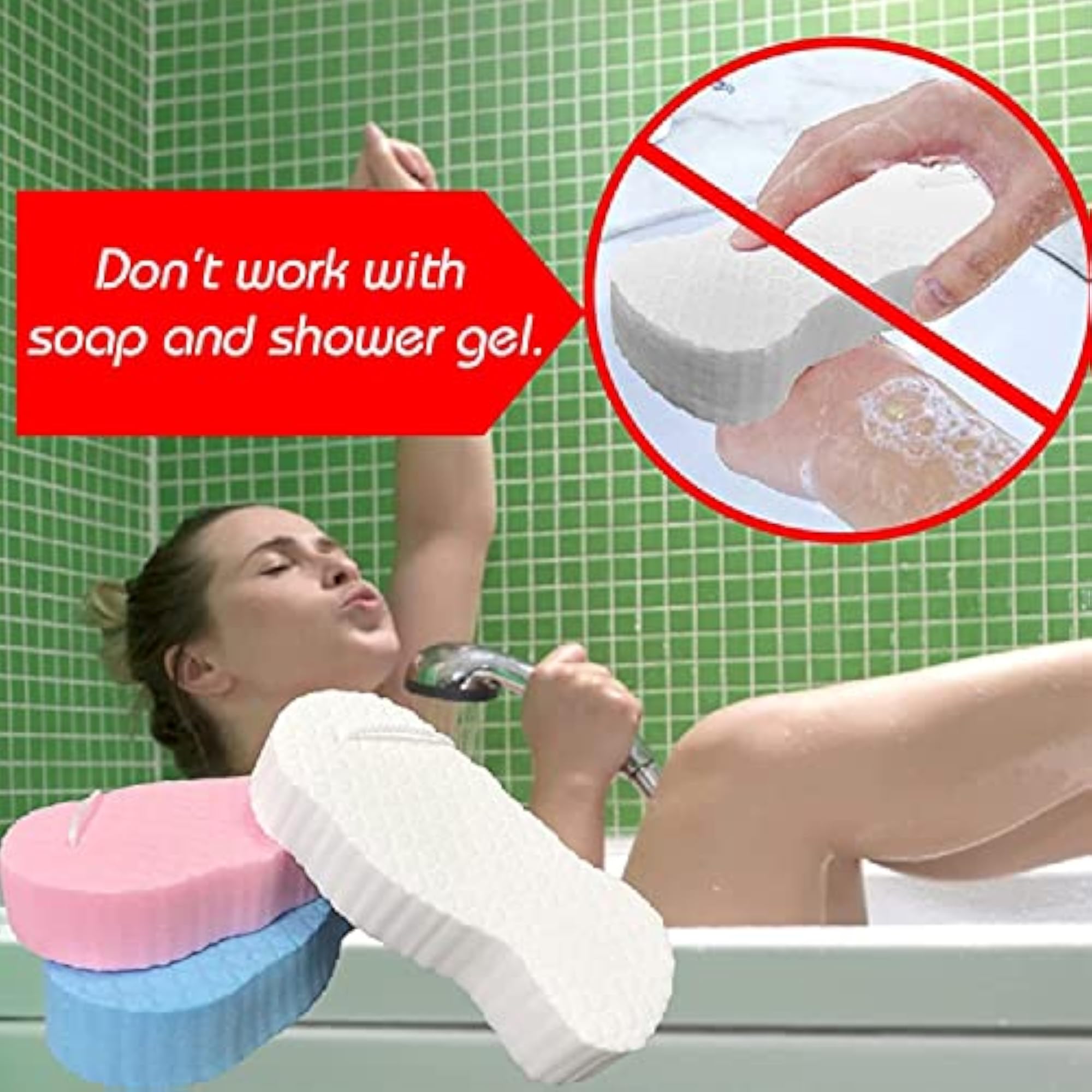 Magic Exfoliating Bath Sponge, 3D Super Soft Bath Sponge