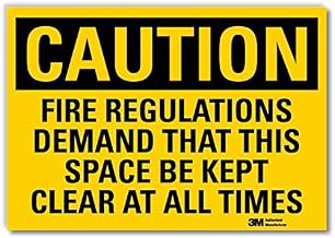 SmartSign “Caution - Fire Regulations Demand That This Space Be Kept Clear at All Times” Label | 5" x 7" 3M Engineer Grade Reflective
