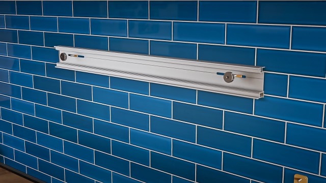 Organizer Da Cucina Tesa Combi Set L - Barra Autoadesiva Con Vaso, Ripiani, Portacoltelli, Senza Foratura, Bambù/Bianco - Foto 9