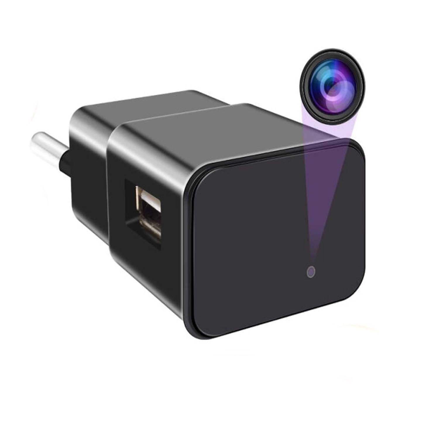 CAMLEIGH Spy WiFi Charger Camera Record While Charging Hidden Work on Light 1080P 4K HD Resolution USB WiFi Charger Spy Mini Camera with Motion Detection-image-2