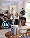 Admettre Humidifiers for Bedroom Large Room Baby, 4L Ultrasonic Cool Mist Humidifier, 304 Stainless Steel humidifiers, Auto Humidity Control, Humidity Display, Night Light, Quiet,Timer,Aromatherapy