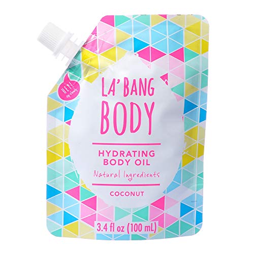 La Bang Body Nourish Me Coconut Hydrating Body Oil - Natural Vegan Ingredients - 3.4 Fl. Oz./100ml