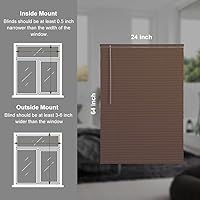 Vista 32 de SEEYE Cordless Mini Blinds Aluminum Venetian Blind Horizontal Window Shades, 1" Slat Size - Rooming Darkening Blinds Anti-UV & Waterproof for Brown