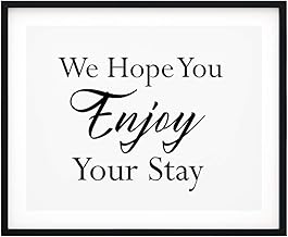 We Hope You Enjoy Your Stay 8 x 10 UNFRAMED Print Business & Events Decor Wall Art