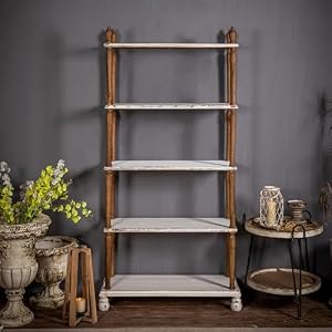 SOFE Farmhouse Bookcase Shelf Wood Book Shelf 74 Inch Tall, 5 Tier Distressed White Shelving Units and Storage, Free Standing Shelves for Storage, Living Room, Study Room, Kitchen SOFE Farmhouse Bookcase Shelf Wood Book Shelf 74 Inch Tall 5 Tier Distressed White Shelving Units and Storage Free Standing Shelves for Storage Living Room Study Room Kitchen