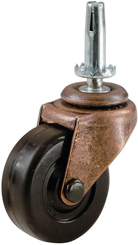 Berger matériel 9345 5,1 cm Medium Duty Stem Caster, 2-pack, noir, 9347