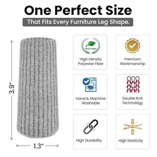 Chair Leg Socks 48/80 Pcs Grey Furniture Leg Covers Floor Protectors by IAMZAY - Used condition - Image 3