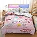 Produktbild XWXBB Snooopy Steppdecke, 3-teiliges Bettwäsche-Set, für alle Jahreszeiten geeignet, warm und gemütlich, Polyesterfaser-Material ist weich, volle Größe (N16, Einzelbett: 150 x 200 cm)