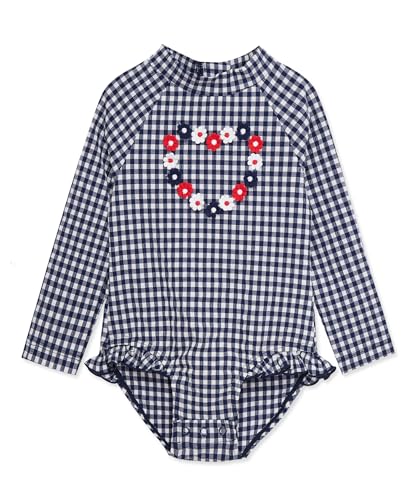 Little Me Clothes for Baby Girls' Full Coverage Rash Guard, 6 Months - 4 Toddler