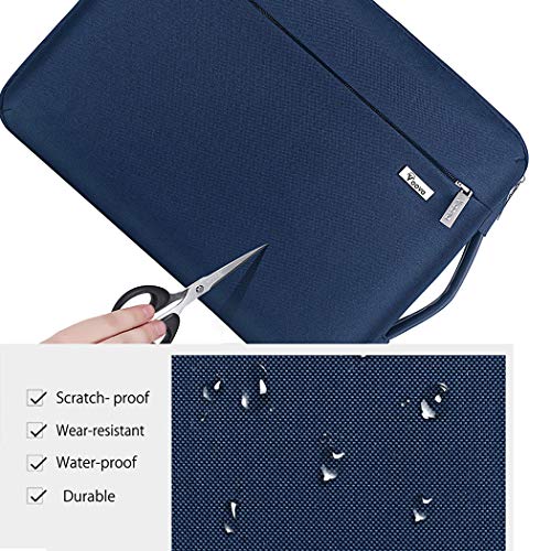 Voova 360°Protective Laptop Sleeve Case 14-15 inch, Waterproof Slim Computer Cover Bag with Handle Compatible with MacBook Air 15 M2/M3/M4, MacBook Pro 15, Hp chromebook 14, Blue - Image 3