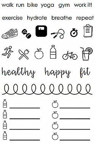 SRM Press SRM Planner Clear Stamps 4 x 6-inch, Multi-Colour, 0.39 x 11.43 x 20.32 cm