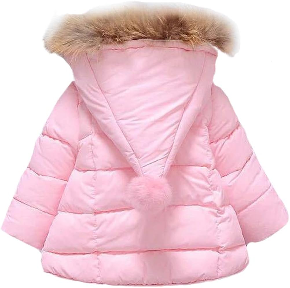 Mallimoda Baby Boys Girls Down Jacket Toddler Winter Warm Puffer Down Coat Cotton Hooded Fur Snowsuit : Clothing, Shoes & Jewelry