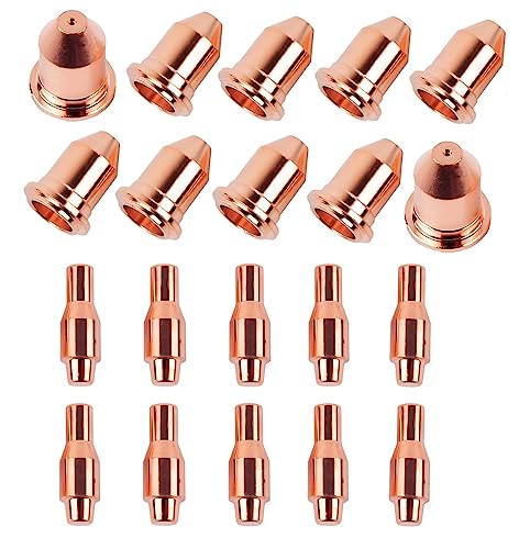 Plasma Cutter Consumable Kit for Harbor Freight Titanium 45,Tips&Electrode 56811 56255,45Amp (10Tips+10Electrodes,PK-20)