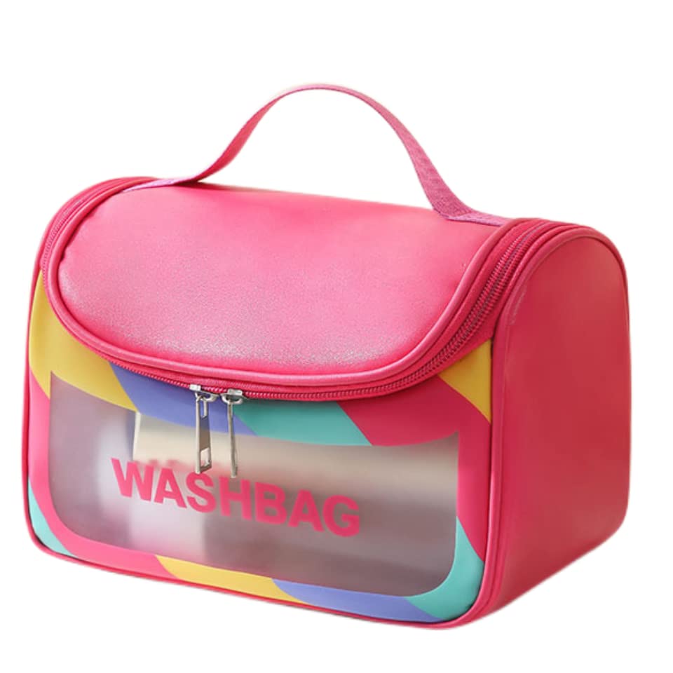 LEJN Neceser Bolsa de viaje Bolsa de maquillaje resistente al agua Bolsa de cosméticos Organizador de viaje Contenedor de tamaño completo Artículos