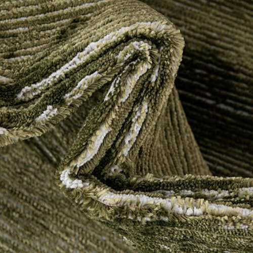 Image of Rugs.com - Finsbury Rug - 7' 1 x 10' Green Easy-Clean Rug - Modern Textured Pile for Living Rooms and Offices