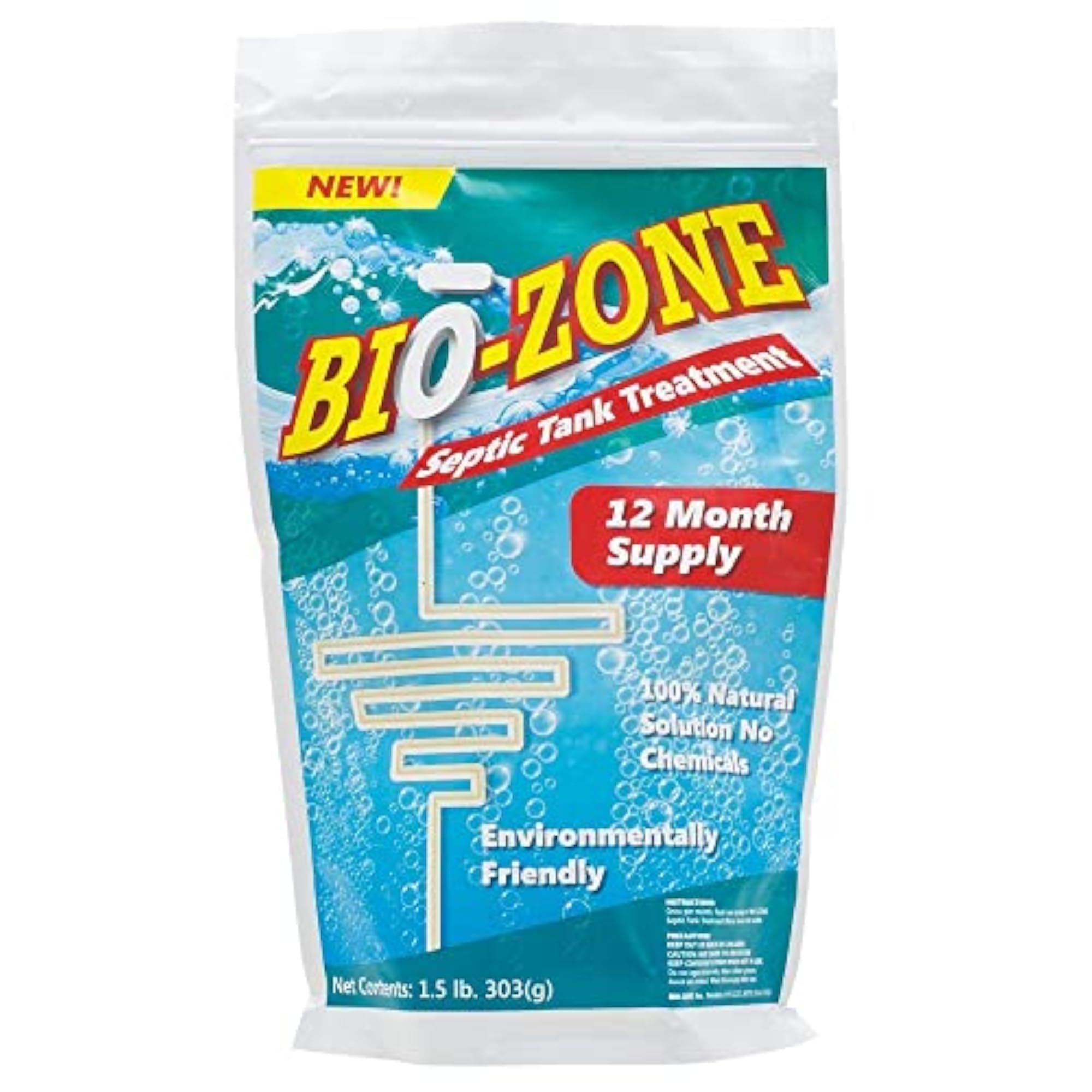 Bio-Zone Septic Tank Treatment, 100% Natural Solution