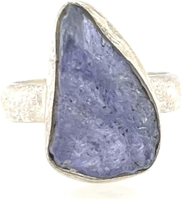 Natural Blue Tanzanite 925 Solid Sterling Silver Ring Size 6.25 - Image 5