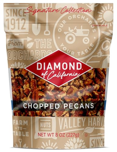 Image of Diamond of California Signature Collection Chopped Pecans for Wholesome Snacking or Topping Your Favorite Dishes, 8 oz.
