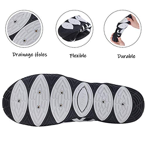 Image of MAYZERO Water Shoes Men Women Swim Surf Shoes Beach Pool Shoes Wide Toe Hiking Aqua Shoes Winter House Slippers