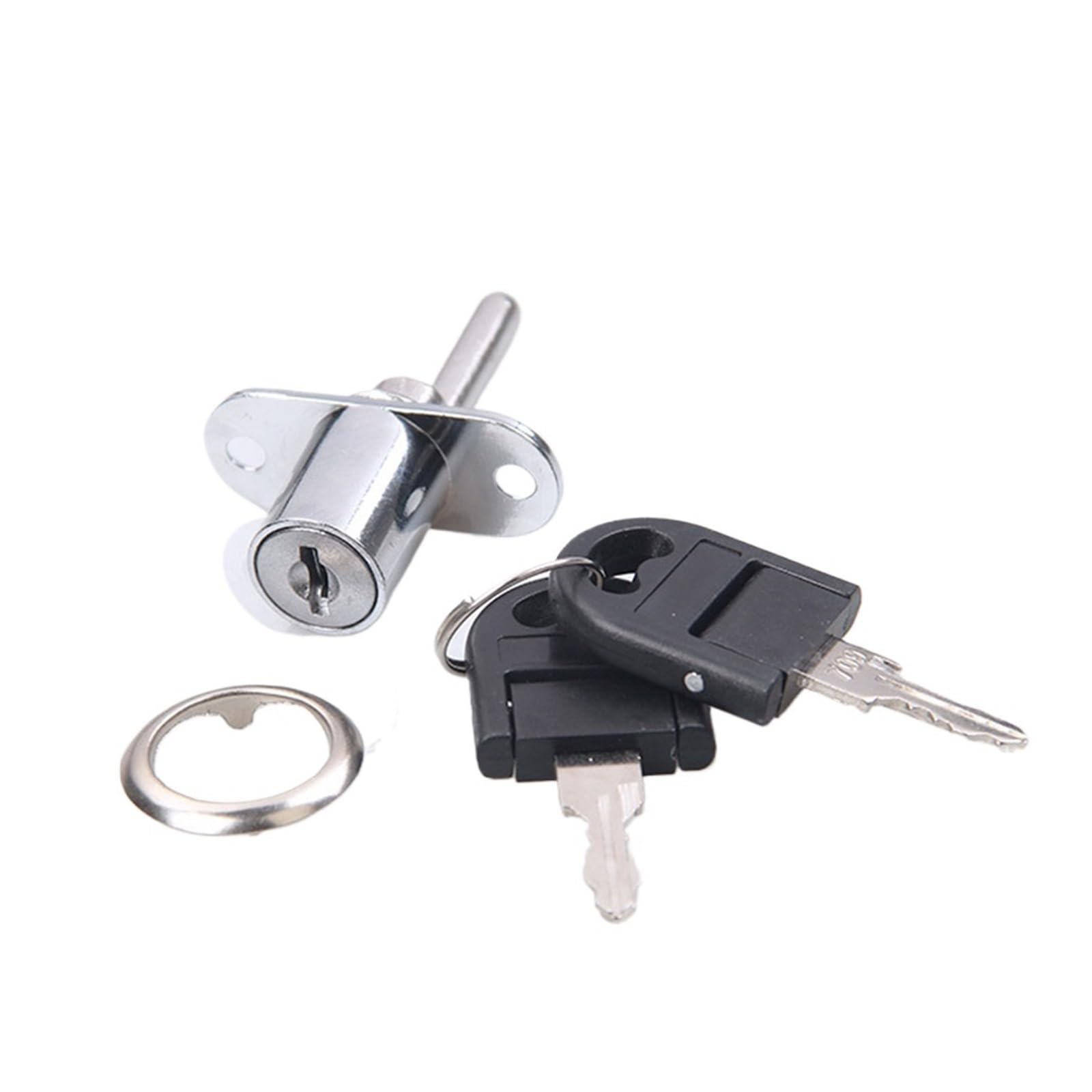 Fonhndg One Color Cabinet Locks 3 Sets 16/19Mm Cam Cylinder Triple Lock Zinc Alloy Desk Cabinet Drawer Front With Keys Office Locks Furniture Hardware(Silver 16Mm)