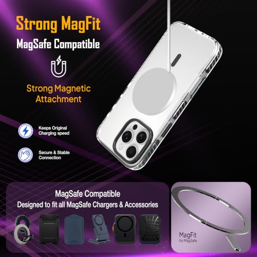 Image of Zapcase Crystal Clear Back case for iPhone 16 Pro Max | PC Back | TPU Bumper with Inner Rubber Grip | Metal Camera Guard Bezel | Metal Buttons | Scratch Resistant | 2 Layer Edge Protection | Black