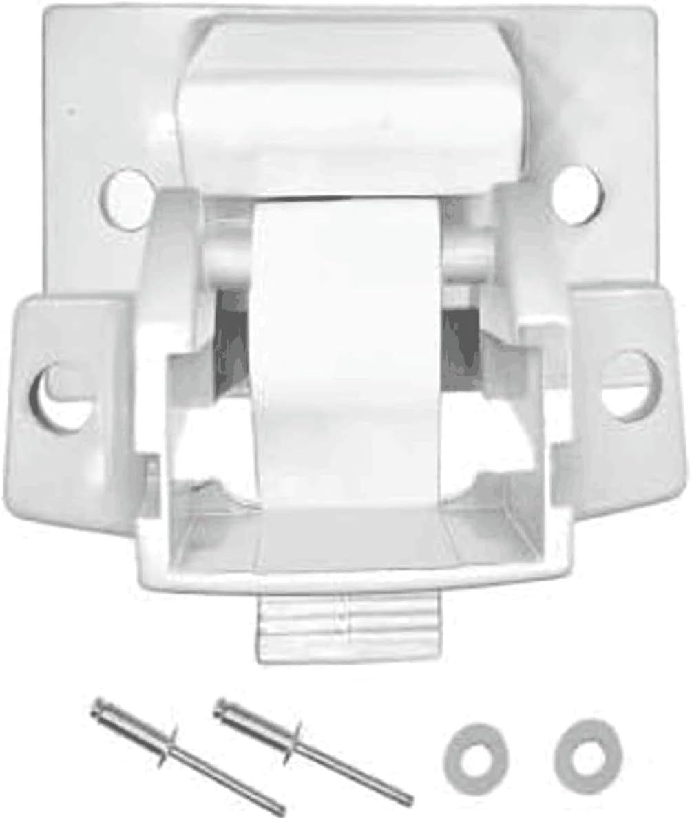 Compatible 3104653.005 3310811.009M RV Camper Trailer Bottom Mounting Bracket V/Camper/Trailer - A&E/ Awning Arm Lower Mounting Foot Combination (White)