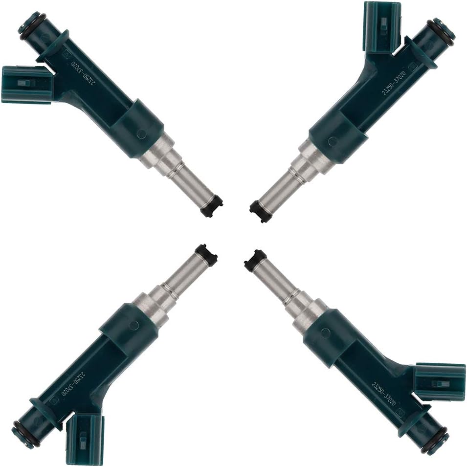 SCITOO 4Pcs 12 Holes Fuel Injector Fit for 2011-2017 for Lexus for CT200h, for 2010-2015 for Toyota for Prius, for 2012-2015 for Toyota for Prius Plug-In 23250-37020 23250-37021 23209-39195