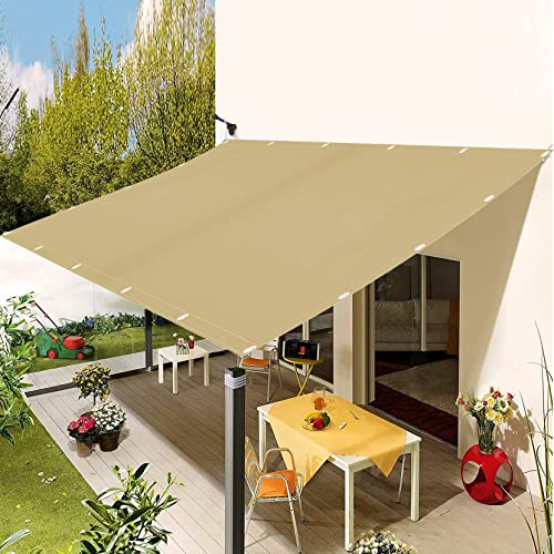 BalconyToldo de 1 x 1,2 m con protección UV y viento para exteriores, resistente a la intemperie, para jardín, patio, balcón, color beige