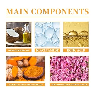 HOYGI Turmeric Face Wash with Brush, Turmeric Foaming Facial Cleanser for All Skin, 3.38 Fl Oz/pcs