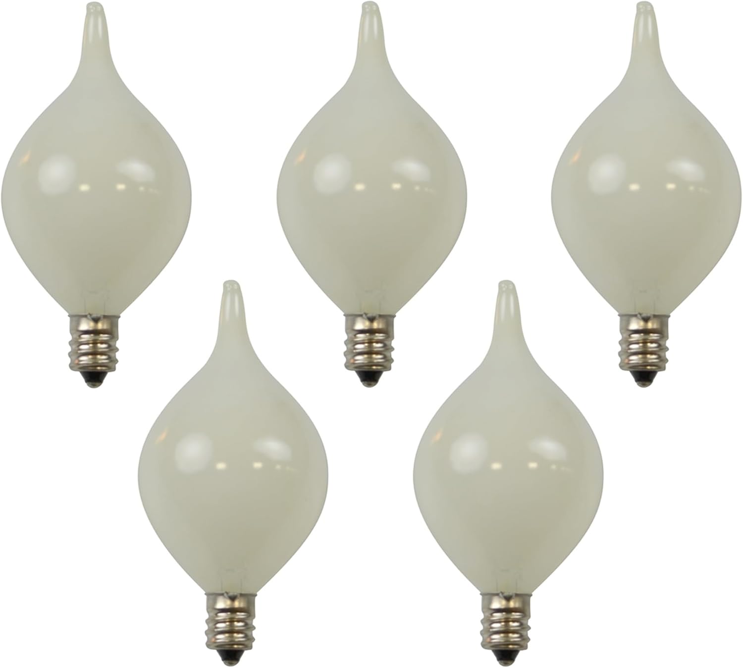 Holiday Bright Lights Teardrop LED Replacement Bulbs Frosted White Indoor Outdoor G45 E26 Base 5 Pack