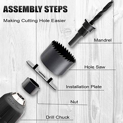 Petuol HSSBLUE Hole Saw Set, 22Pcs Hole Saw Kit thumb #2