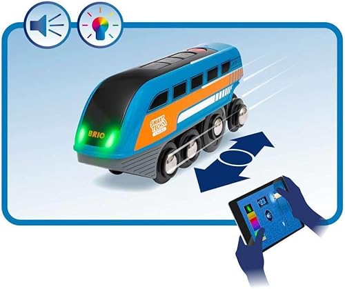 Miniatura 5 de BRIO 33971 Smart Tech Sound Record & Play Engine - Tren interactivo de juguete de madera para niños | Perfecto para niños a partir de 3 años |