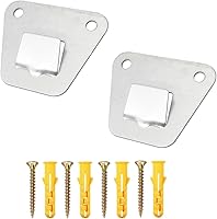 Vista 1 de Soportes de montaje para ventilador de pared, paquete de 2, plateado, acero, montaje en pared