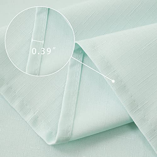 Jucfhy Round Table Cloth,Linen Rustic Tablecloth Heavy Duty Fabric,Stain-Proof,Water Resistant Washable Table Cloths,Decorative Round Table Cover For Kitchen,Holiday(60 Inch Round,Light Blue) #TOP3