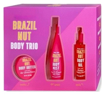 Limited Brazil Nut Body Trio Set Skin Care with Body Butter, Body Mist, and Body Oil (1 Box)