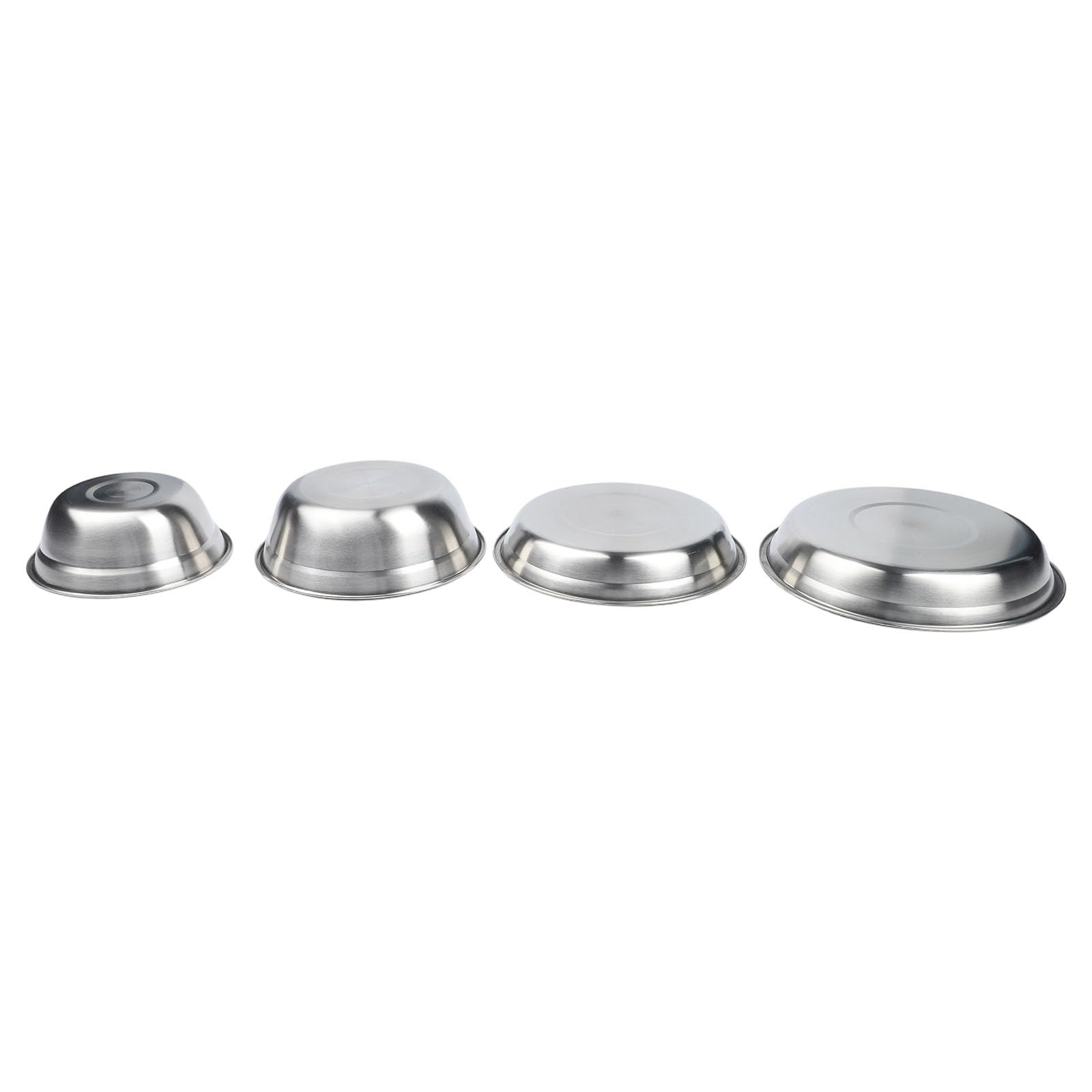 20 Stück Edelstahl Camping Teller Set, 304 SUS Leichte Schüsseln und Geschirr für Outdoor Picknick BBQ Tragbares Stapelbares Besteck Kit mit Aufbewahrungstasche