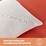 Silentnight Wellbeing Copper Infused Bed Pillow Rejuvenating, Anti Ageing Wrinkle Beauty Therapy Sleeping Pillow Anti-Bacterial Copper - White (71 cm x 47.6 cm x 17.7 cm) - Image 3