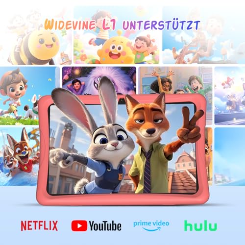 Kinder Tablet 10 Zoll, Android 16 Kinder Tablet ab 3-14 Jahre, 16GB(4+12) RAM + 64GB ROM(2TB Erweiterbar), Augenschutz HD Display… – Ansicht 4