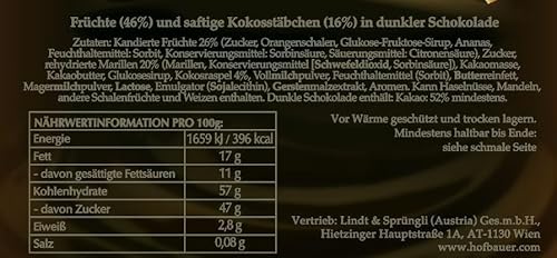 Hofbauer Wien Schokolierte Früchte, 500 g
