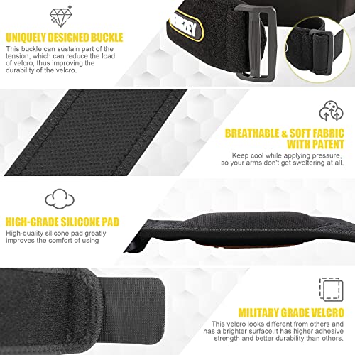 Hengzey (1 Pack) Specially Designed Elbow Brace For Tendonitis And Tennis Elbow, Tennis Elbow Brace For Men Women, Golfers Elbow Strap For Elbow Pain Relief, Elbow Compression Sleeve #TOP3