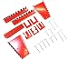Produktbild Werkzeughalter Sortiment, Haken und Halterungen 22 Teile Set aus Metall in Rot und Silber für Werkzeugwände Lochung 30 mm.