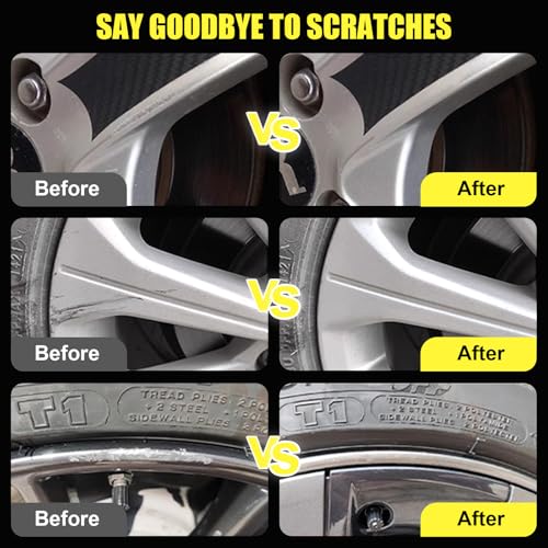 Rim Touch Up Paint(Armor Black(WPB-4239)) for Tesla Model Y/S/X Crossflow/Induction/Arachnid/Slipstream 2-Tone Wheel, 2 in 1 Car Wheel Scratch Repair Kit, Quick & Easy Remover Curb Rash by XNA - Image 6