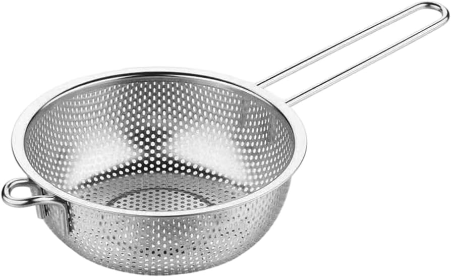Easy to Use Stainless Steel Colander Basket for Kitchens Use Portable Strainer