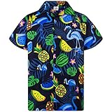★Regalo perfecto de manga corta hawaiana: regalo divertido para cumpleaños, novio, abuelo, papá, abuelo, esposo, hermano, nieto, hijo, amigo de la familia. Esta cómoda y práctica camisa hawaiana de manga corta sería el regalo perfecto para ti y tu familia.