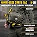M-Tac Tactical Large Crossbody Bag for Men - Concealed Carry Sling - Ranger Green CCW Chest Bag - Elite Sphaera Shoulder Pack (Hex, Loop Panel)