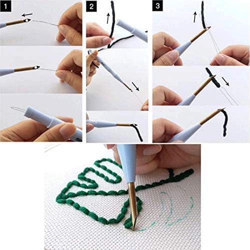 2 Pack Easy Punch Needle Embroidery Watermelon Ice Lolly Starter Kits for Kids and Adults Beginners with Punch Needle Tool,Threader, Stamped Fabric Embroidery,Hoop,Pen, Punch Needle Kits