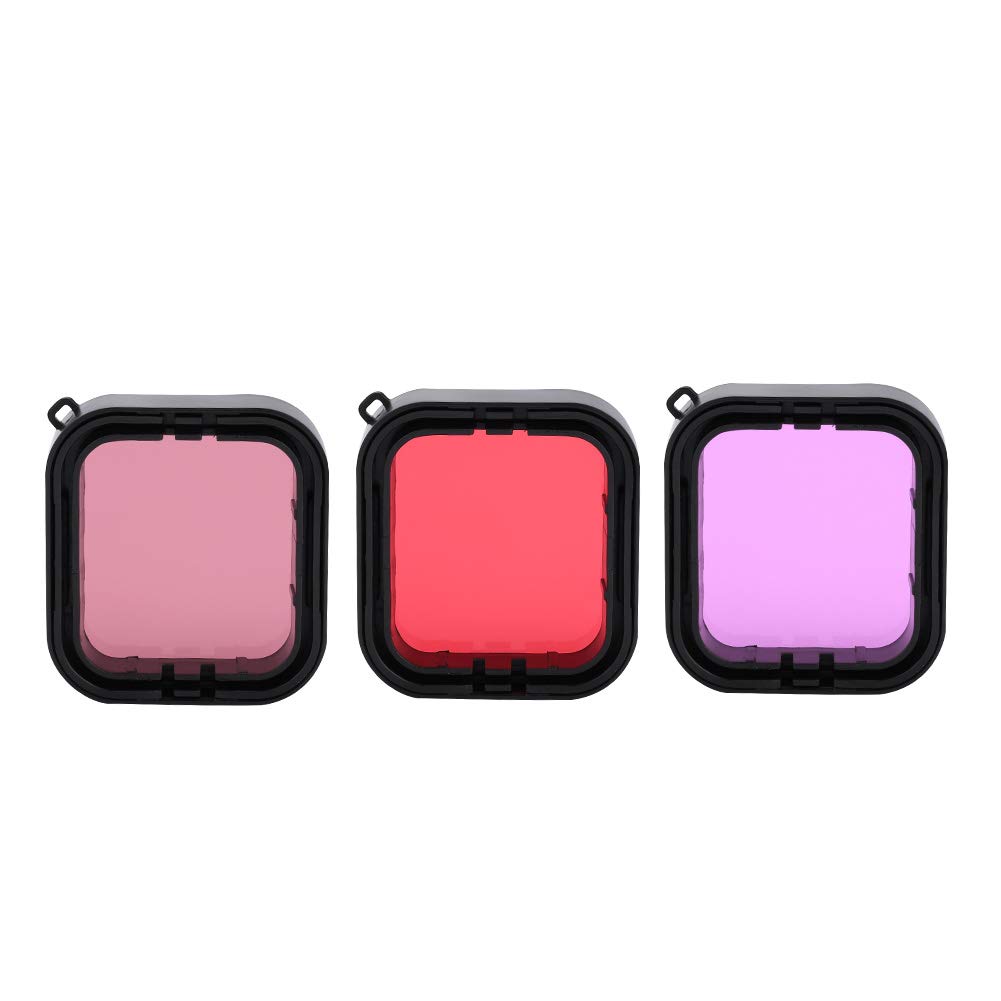 Filtre pour 7 Argent Rouge Filtre Go Pro 7 19 × 12 × 5 3 pcs Rouge Sous-Marine Plongée Filtres Set pour 5 6