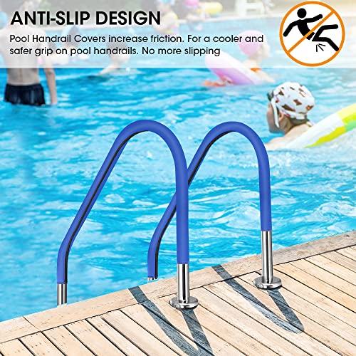 Pool Handrail Cover, 3 Feet Swimming Pool Hand Railing Covers with Zipper Slip Resistant Anti